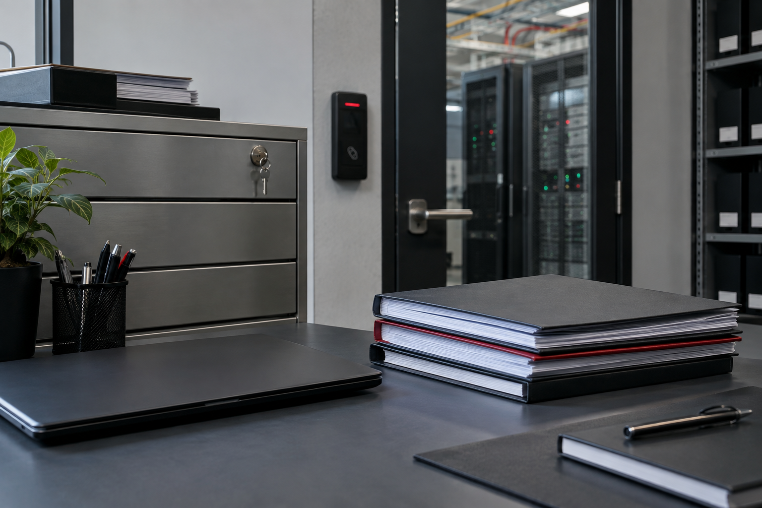 Secure project document workspace and controlled records room access